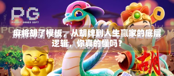 麻将胡了模板，从胡牌到人生赢家的底层逻辑，你真的懂吗？