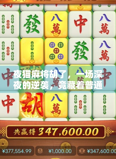 夜猫麻将胡了，一场深夜的逆袭，竟藏着普通人最真实的奋斗密码