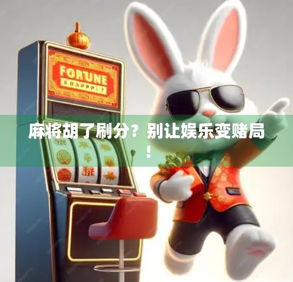 麻将胡了刷分？别让娱乐变赌局！