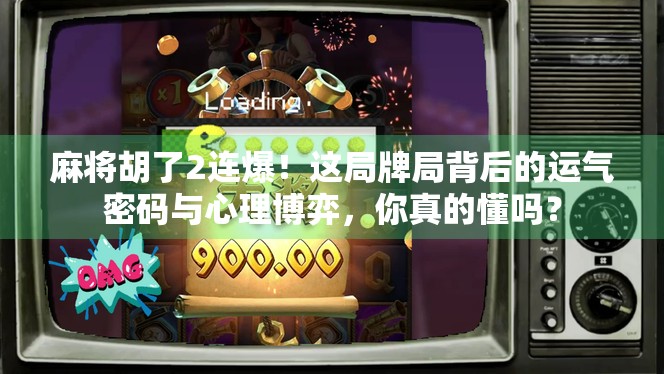 麻将胡了2连爆！这局牌局背后的运气密码与心理博弈，你真的懂吗？