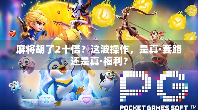 麻将胡了2十倍？这波操作，是真·套路还是真·福利？