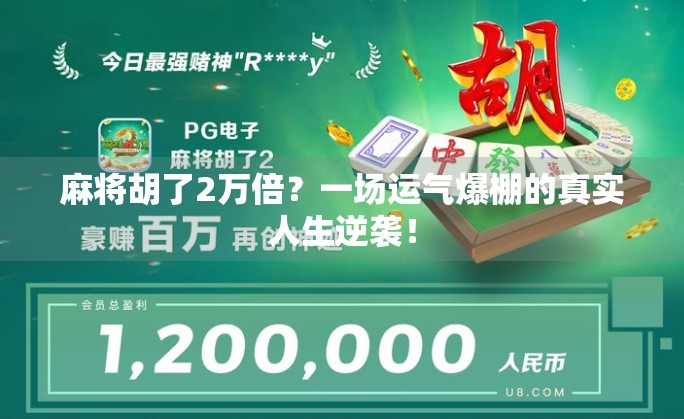 麻将胡了2万倍？一场运气爆棚的真实人生逆袭！