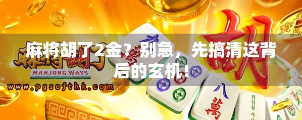 麻将胡了2金？别急，先搞清这背后的玄机！