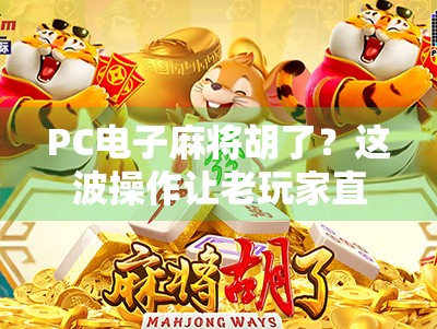 PC电子麻将胡了？这波操作让老玩家直呼太真实！