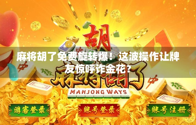 麻将胡了免费旋转爆！这波操作让牌友惊呼诈金花？