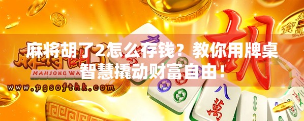 麻将胡了2怎么存钱？教你用牌桌智慧撬动财富自由！