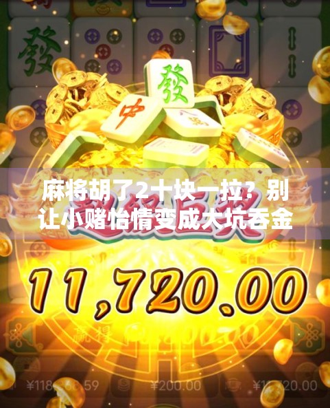 麻将胡了2十块一拉？别让小赌怡情变成大坑吞金！