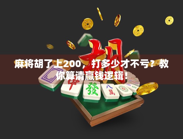 麻将胡了上200,打多少才不亏?教你算清赢钱逻辑!
