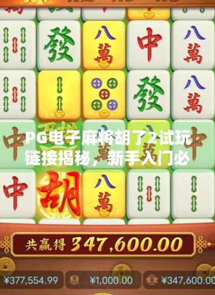 PG电子麻将胡了2试玩链接揭秘，新手入门必看的玩法攻略与避坑指南！